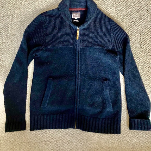 Fat Face Sweaters Fat Face Thick Navy Blue Woolen Cardigan Men M